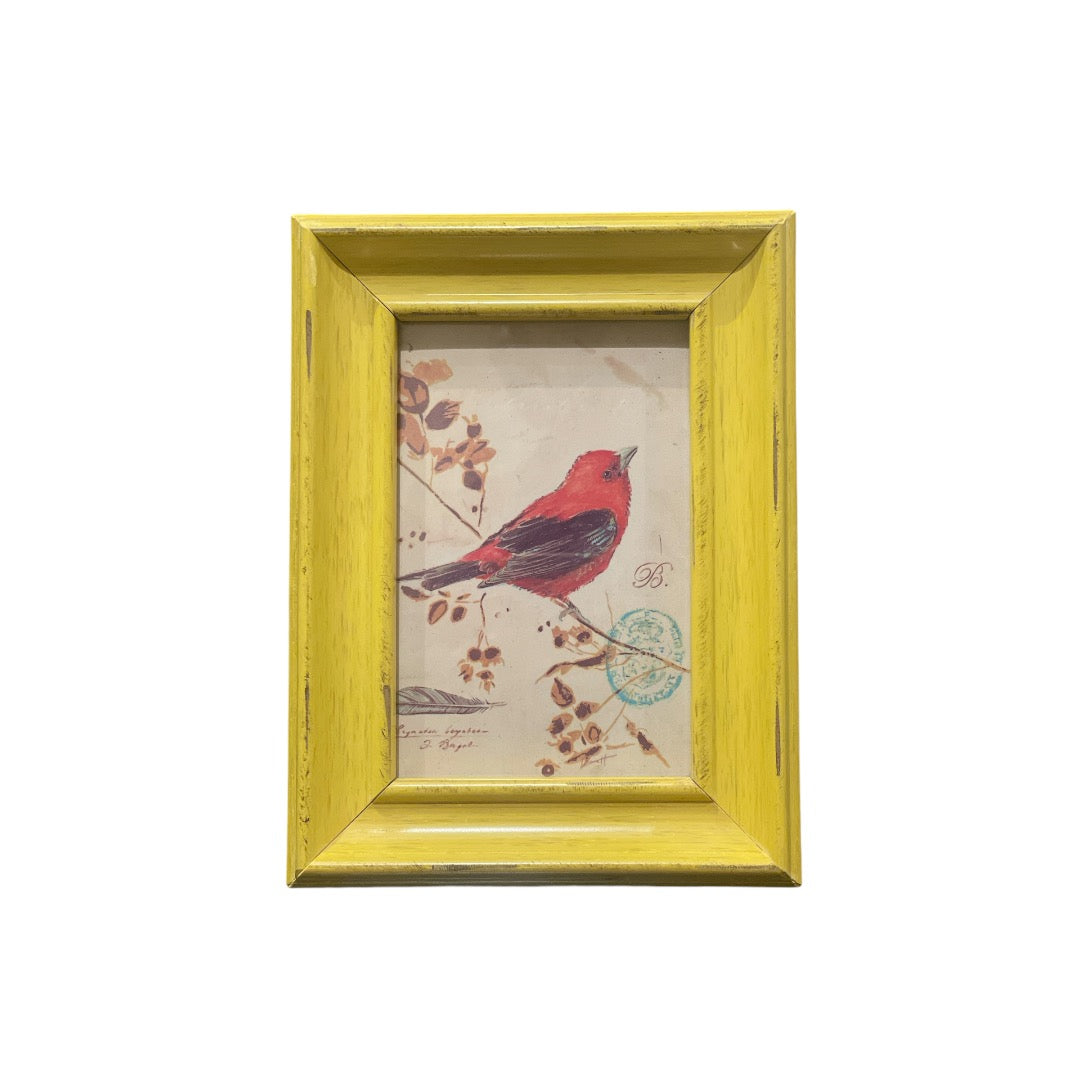 Photo Frame Yellow & Red Bird 4x6"