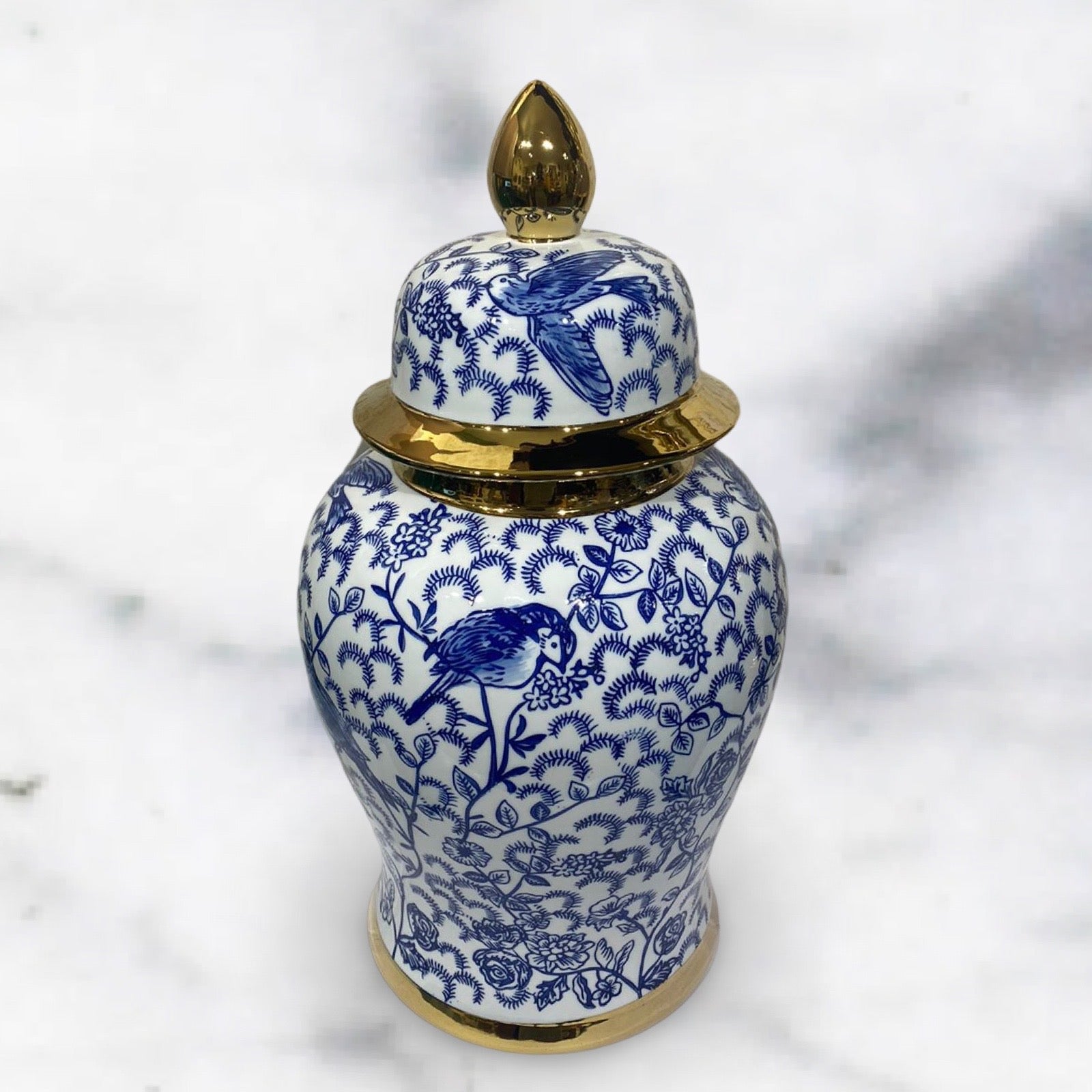 Temple Jar Blue Bird Small